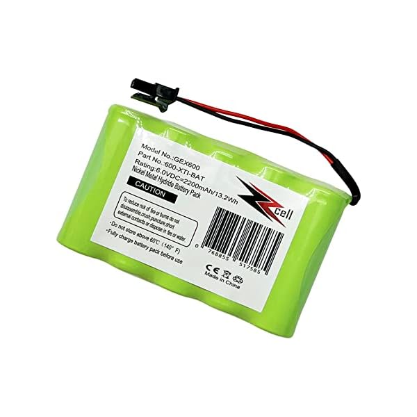 ZZcell Battery Replacement for GE Interlogix Simon Xti, XTi-5 Alarm Security System 600-XTI-BAT Wireless Control Panel 6V 2200mAh