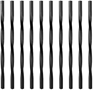 Deckorators Aluminum Twist Balusters 10 Pack, Black, 26 Inch
