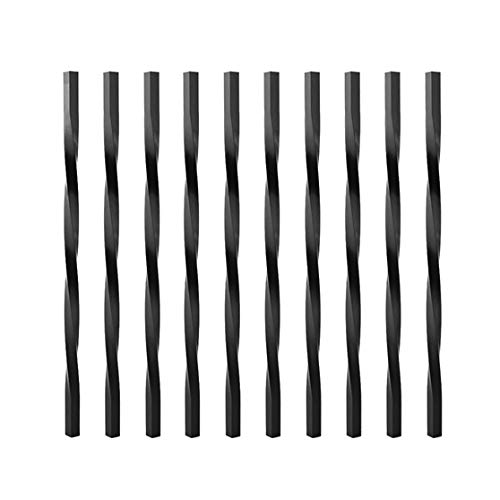 Deckorators Aluminum Twist Balusters 10 Pack, Black, 26 Inch