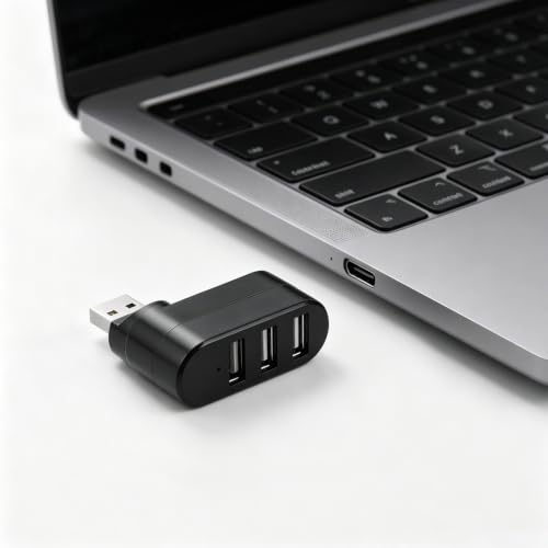 Divisor USB multipuerto rotatorio Operitacx para conectar impresora y cámara a la vez 6