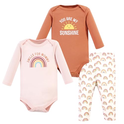 Image of Hudson Baby Unisex Cotton Bodysuit and Pant Set