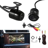 Gseigvee Pack-1 Car Reversing Camera, Waterproof Shockproof HD Night Vision Camera with 2 Installation Options, 170 Degree Wide-Angle Navigation Reversing Image Camera, Universal for Cars (Black)