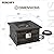 Sunjoy 28" Smokeless Firepit Outdoor Propane Gas Slate Square LP Firepit Table with Propane Tank Bracket and Lava Rocks