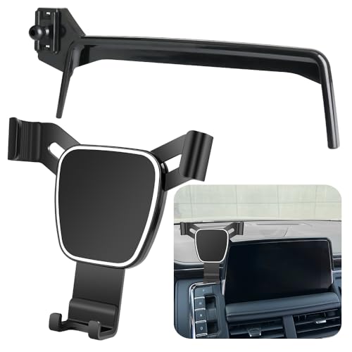 LUNQIN Soporte de teléfono de coche para Chevrolet Chevy Suburban 2021 2022 2023 2024, Chevy Tahoe 2021-2024 12ª generación, accesorios para automóvil, soporte de navegación, decoración interior,