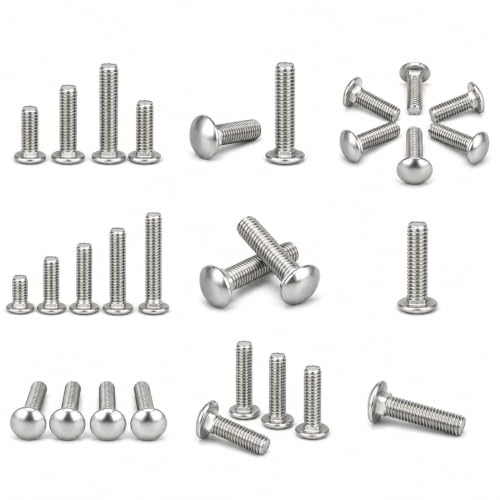 Image of By inchVP INDUSTRIES inch (Pcs-15) 1 /4 inchx3 /4 inch Carriage Bolts Round Head Square Neck, High Strength Steel Fasteners for Furniture, Door Fittings, Wood Board Joining, Cabinets, Cupboards, Chairs & Beds