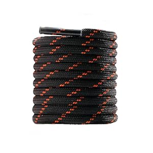 CCSOFTIME Round Work Boot Laces Heavy Duty,Strong Boots Laces for Walking Boots,Hiking Boots, Steel Toe CapBoots, Safety…