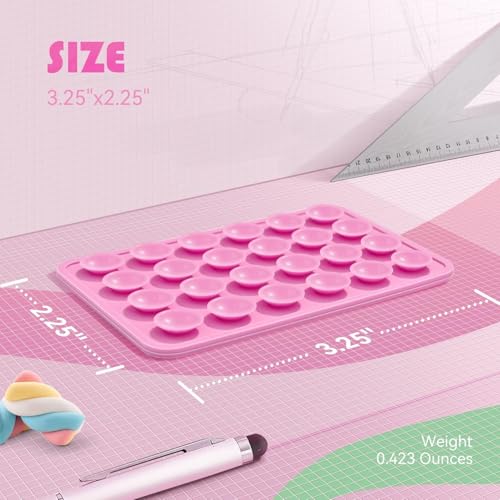 Image of Suction Phone Case, Phone Suction Sticker, Silicone Anti-Slip Silicone Multipurpose Hands-Free Sticky Pads Grip, Videos Mirror Shower (Pink)