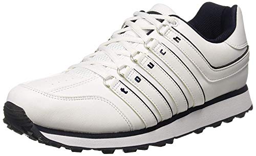 Image of Lakhani Men's Touch 718 White-Navy Running Shoes - 9 UK /India (44 EU) (Touch 718)