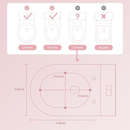 Toilettensitz Kinder mit Treppe, Stabilen Rutschfesten Breiten Pedalen und Weichem PU Kissen, Klappbar Kinder WC Sitz mit Rutschfest Leiter, HöHenverstellbar 38-42cm Rose - Image 5
