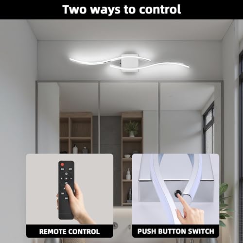 Image of Battery Operated Wall Sconce, Silver LED Battery Wall Light dimming with Remote Control, 31.4Inch Rechargeable Chrome Wireless Wall Lights for Living Room, Bedroom, and Stairs Wall Sconces (2 Pack)