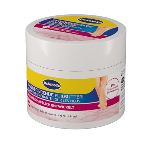 Scholl Expertcare regenerierende Fußbutter - für sehr trockene und raue Haut - mit 6% Öl-Komplex und D-Panthenol - Hautverträglichkeit dermatologisch getestet - 150 ml