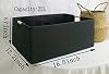Caja de almacenamiento para estantes, cesta rectangular plegable con asas, negra, para hogar, oficina, auto y dormitorio 4