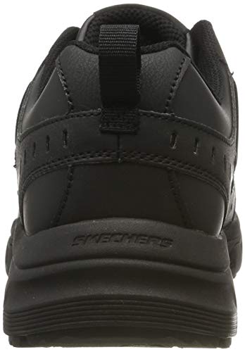 Skechers Homme Oak Canyon - Redwick Baskets, Noir Black Leather Synthetic Textile Black Trim Bbk, 44 EU