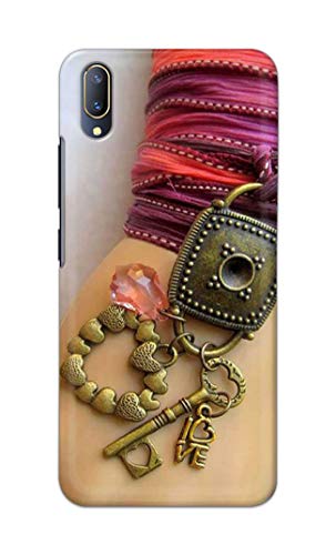 Image of Girl Hand with Keychain Hard Back Case Cover for Vivo V11 Pro / X21s Back Cover -(J5) VNS2228