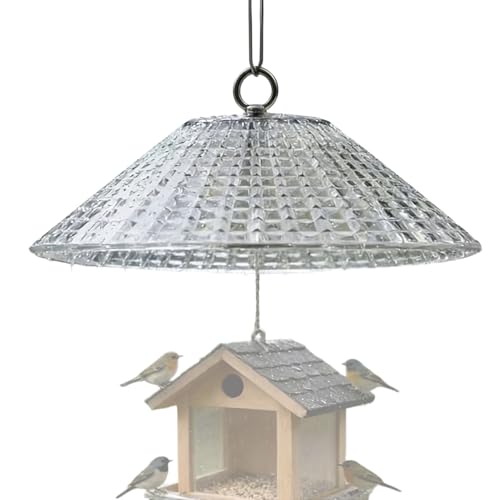 Grille de protection imperméable pour oiseaux - Protection anti-écureuil - 29 x 11,9 cm - Grand bouclier de protection avec protection contre la pluie - Couvercle de protection en plastique durable