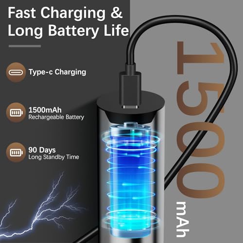 Image of Rechargeable Milk Frother with Stand,3-Speed Handheld Coffee Electric Whisk, Detachable Stainless Steel Frother Wand, Coffee Frother & Drink Mixer for Latte, Cappuccino, Hot Chocolate, Egg (Silver)