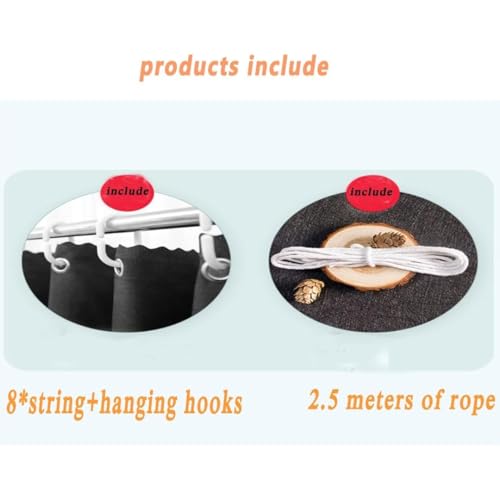 Rideaux occultants pour lit superposé Lot de 2 rideaux de dortoir 350g