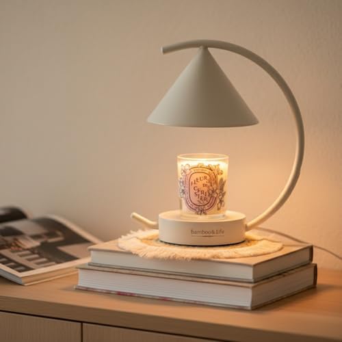 Bamboo&Life® Moonlit TouchOn Candle Warmer Lamp,4-Pc Eco-Luxury S...