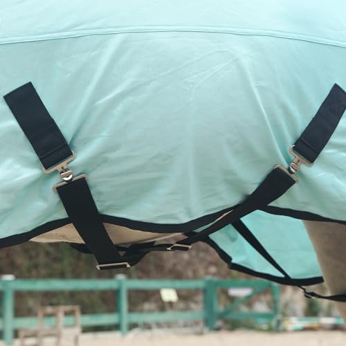 Image of LEAFOREST Horse Mesh Fly Sheet Standard Neck Summer Rug Green 69 inch