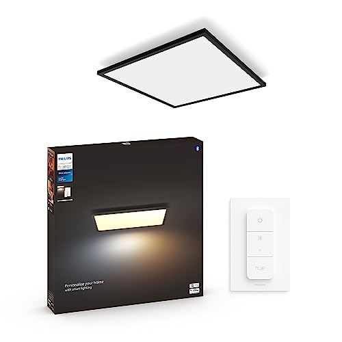Philips Hue White Ambiance Aurelle Smart LED Panel Light Inc. Dimmer Switch [60x60cm - Black] for Indoor Home Smart Lighting, Wall, Ceiling, Bedroom, Livingroom, old generation 1