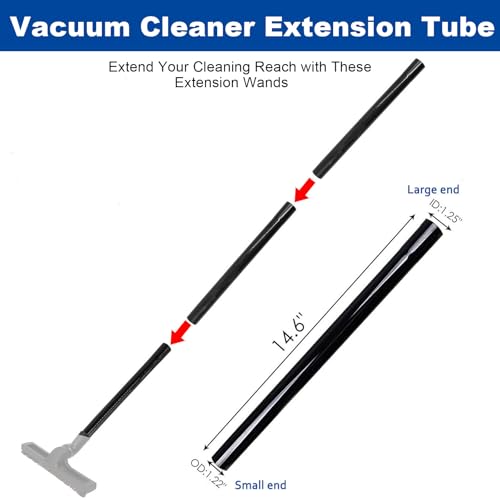 Image of Alrens 12PCS Vacuum Attachments for Miele C1 C2 C3 S2 S4 S5 S6 S8 Series, Horsehair Floor Brush Attachment Kit with 3 Vacuum Extension Wands for Household & Car Detailing