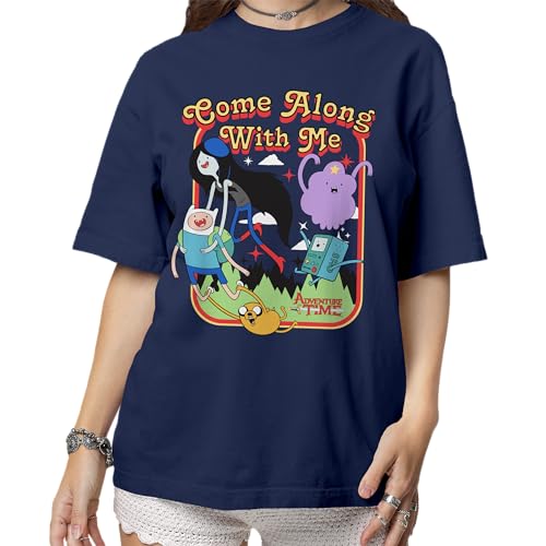 Adventure Time Characters Come Along with Me Cartoon Casual Adult Unisex Men's & Women's Short Sleeve T-Shirt