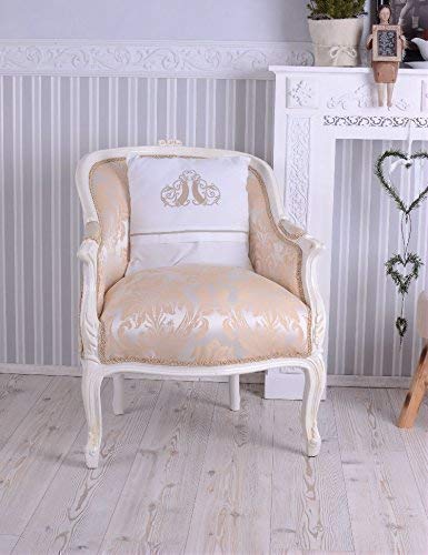 Bergere en Confessional Barock Sessel Holz gepolstert cat660d27 Palazzo Exclusiv