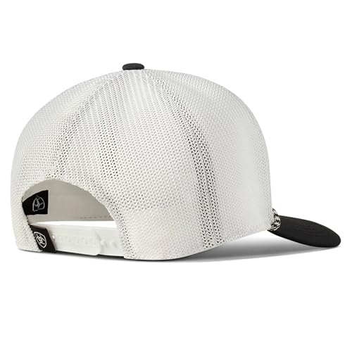 Image of Ariat Men's White Flexfit 110 Trucker Cap with Rubber Patch