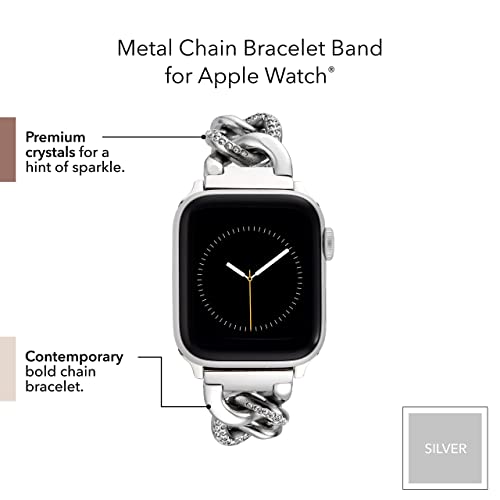 Image of Anne Klein Fashion Chain Bracelet for Apple Watch, Secure, Adjustable, Apple Watch Replacement Band, Fits Most Wrists