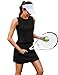 WIHOLL Two Piece Sets for Women Summer Tennis Skirts with Shorts 2 Piece Outfits Cruise 2025 Spring Break Beach Vacation Clothes Fashion Cozy Travel Comfy Matching Sets Women Clothing Black S