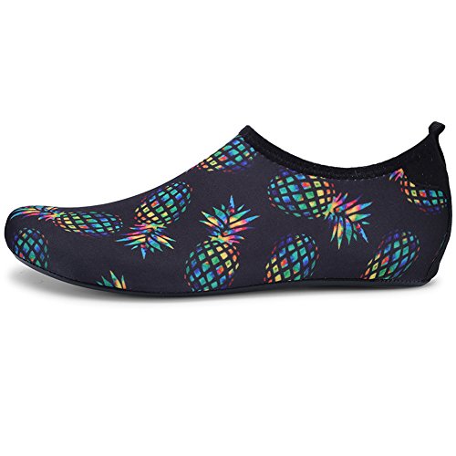 Joinfree Women's Water Shoes Men's Water Footwear Quick-Dry Water Sports Beach Swim Shoes Barefoot Aqua Footwear Colorful Pineapple Medium #TOP14