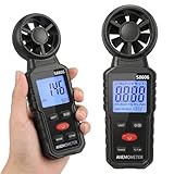 Vexnaro Anémomètre Numérique Portable 3 en 1, Mesure de la Vitesse du Vent 0 45 m/s, Température, Débit d’Air et Humidité, Outil de Mesure Précis pour VMC, Extérieur, Navigation, Vol
