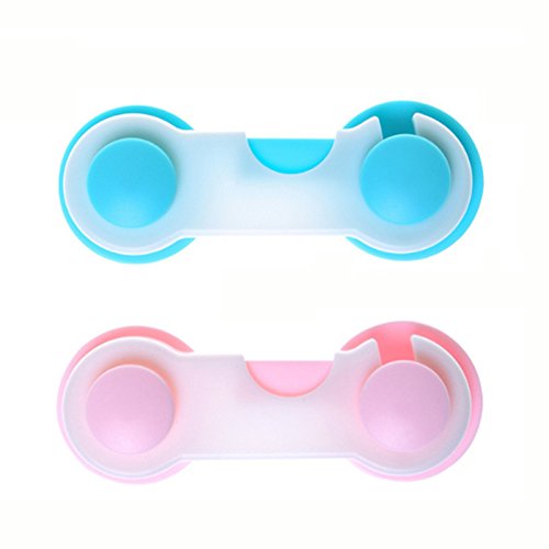 Preisvergleich Produktbild BEAUTOP Tür Schublade Schrank Sicherheit Vorhängeschloss Kind Kind Schutz Sicherheits Kunststoff Lock Kind Sicherheit Vorhängeschloss, ABS, Blue, Pink1, 10 Stück