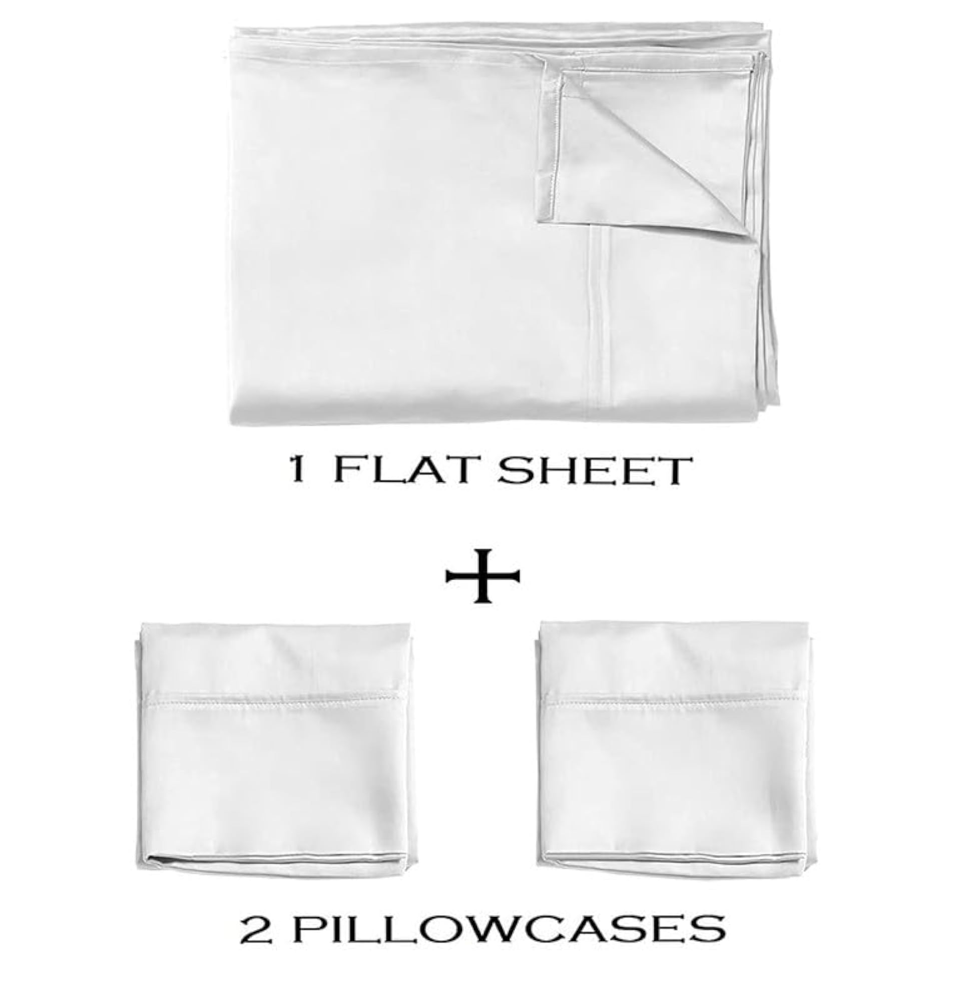 800 Thread Count King Size Bedsheet Set with 1 Flat Sheet and 2 Pillow Covers
