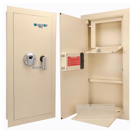 Barska AX12880 BioMetric Wall Safe, 31 1/2" x 15 1/2" x 4", Beige