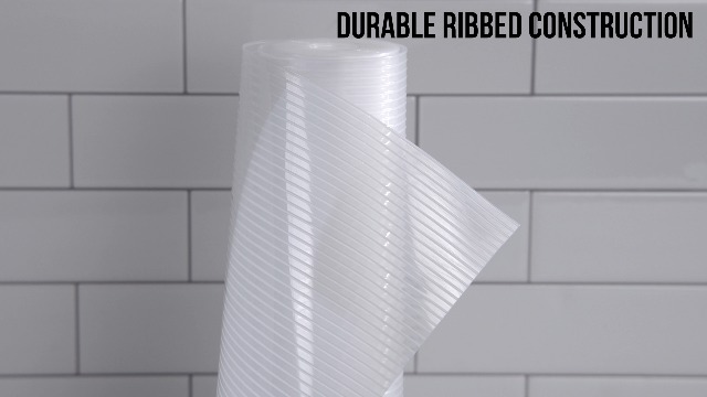 GORILLA GRIP DuraGuard Shelf Liner, 17.5x30 Non-Adhesive Cabinet Liners for Kitchen Drawers, Shelves, Refrigerator, Pantry Storage, Bathroom Closet, Durable Waterproof BPA Free Ribbed Plastic, Clear