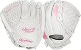 Rawlings | Liberty Advanced ColorSync Fastpitch Softball Glove | Right Hand Throw | 12' | Utility | Basket Web | White/Pink