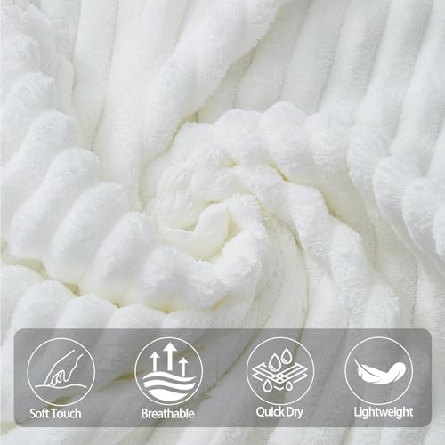 Image of 6 Pack Soft Microfiber Hand Towels for Bathroom, 16 inchx30 inch, White | Face Towels, Highly Absorbent, Quick Dry, Low Lint, Hanging Loop, Lightweight Towels for Guest Bath, Gym, Travel & Kitchen