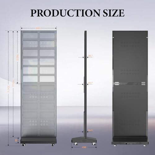 Image of 80 Inch P1.86 Spliceable LED Screen, USB Plug-and-Play Foldable Led Digital Display, APP & Computer Software Publishing, Full Poster Screen Advertising LED Display (Black, 1-Pack)