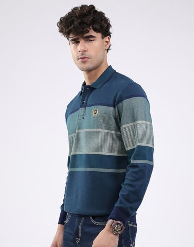 Image of Monte Carlo Men Regular Fit Solid Printed Collar Neck Button Closure Full Sleeve Winter Men T-Shirt (Pack of 1)
