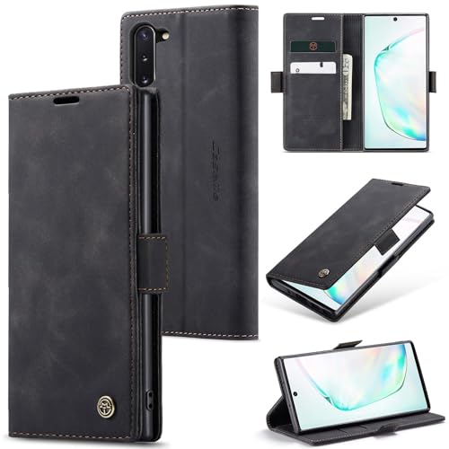 Sojlecyu Coque pour Samsung Galaxy Note 10 Case à Rabat Pochette Portefeuille Etui Premium en Cuir PU Flip CaseHousse Protection Fermeture Magnetique Cover...