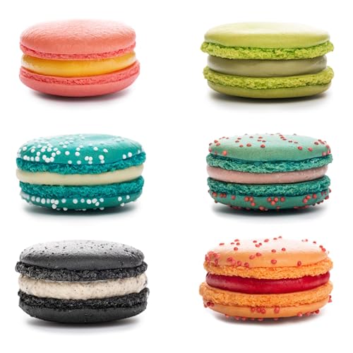 AKKA Macarons Handgemachte Premium Macarons Cool Mix Box - Pistazie/Frozen Joghurt/Mango- Peach/Oreo/Blutorange/Bubble Gum