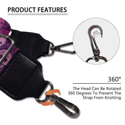 Image of Adjustable Purse Strap Replacement, Wide Shoulder Canvas Bag Strap, Crossbody Handbag Strap