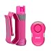 SABRE RED Pink Pepper Gel Spray for Runners with Pink Clip-on Personal Alarm – Max Police Strength Gel OC Spray w/Adjustable Strap, 35 Bursts, 12-Foot (4M) Range, 120dB Alarm w/LED Light for Safety