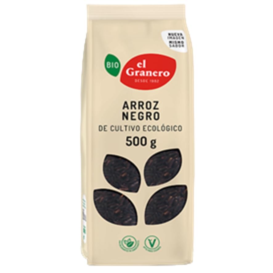 Arroz Negro Bio, Ecológico, 500g, Alto en Fibra y Antioxidantes