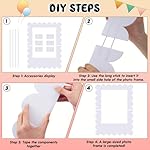 32 x 24 Inch Extra Large Scalloped Blank Photo Booth Props Frame for Selfie Birthday Event, Cutout Picture DIY Frame for Valentines Wedding Bridal Shower Bachelorette Supplies Decor(White) - Image 3