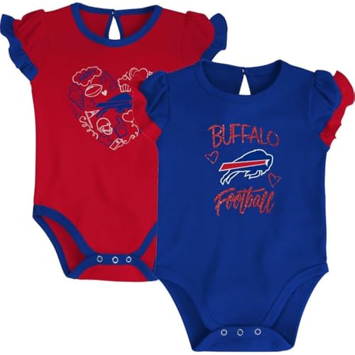 Image of Outerstuff NFL Newborn Infants Too Much Love 2 Piece Creeper Bodysuit Romper Set