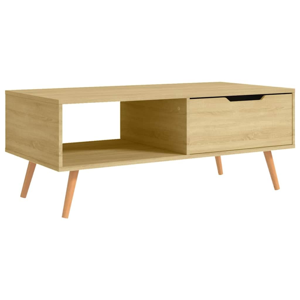 Tavolino da salotto in rovere Sonoma, 100 x 49,5 x 43 cm, in legno