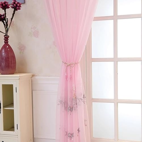Rideaux de fenêtre en dentelle polyester lavable et durable - 4