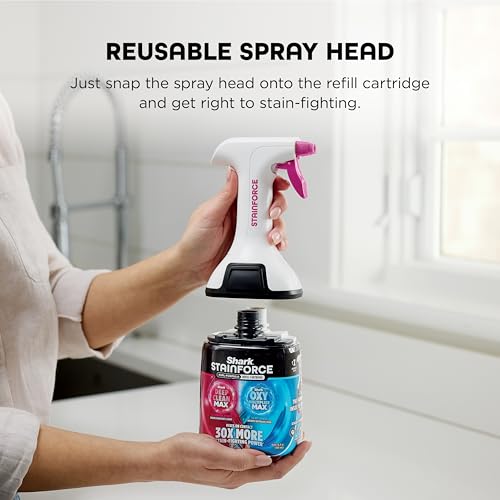 Image of Shark StainForce Dual-Formula Refill Cartridge, Stain & Odor Remover for Shark StainForce Portable Stain Cleaner, for Carpet, Area Rug, Upholstery, Cars, 16.9oz, HXCM500